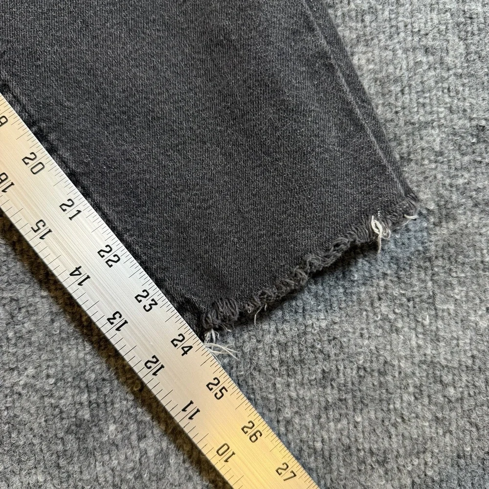 Wild Fable Womens‎ 00 Black Super High-Rise Mom Jeans Distressed Denim